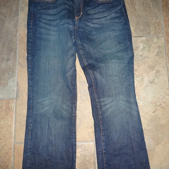 Guess Stretch Denim Blue Jeans Dark Wash Women 29 embroidered pockets - Picture 4 of 8